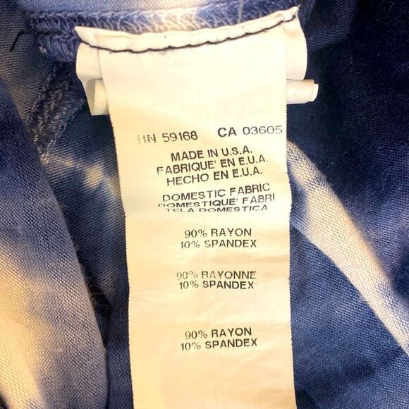 KAREN KANE Blue Tie Dye V-Neck Short Sleeve T-Shirt Dress Size - M - Picture 8 of 8